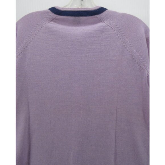 Coach Sweater Large Merino Wool Cardigan Button Up Crewneck Knit * - Picture 8 of 11